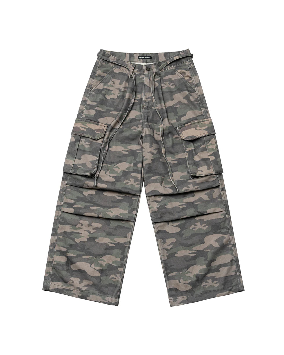Drawstring Camo Denim