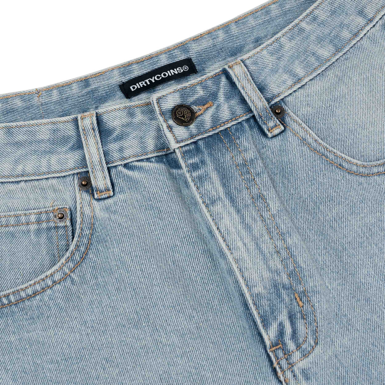 Denim Studded Shorts