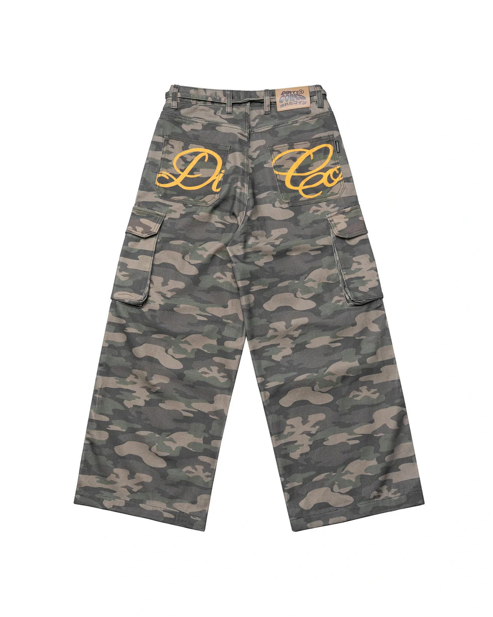 Drawstring Camo Denim