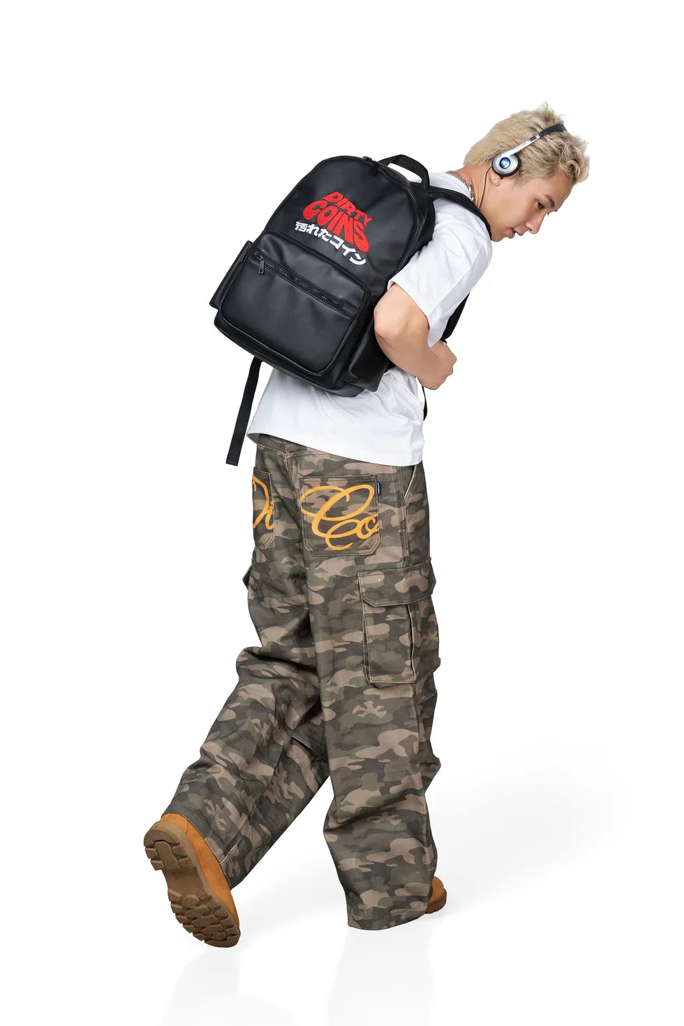 Drawstring Camo Denim