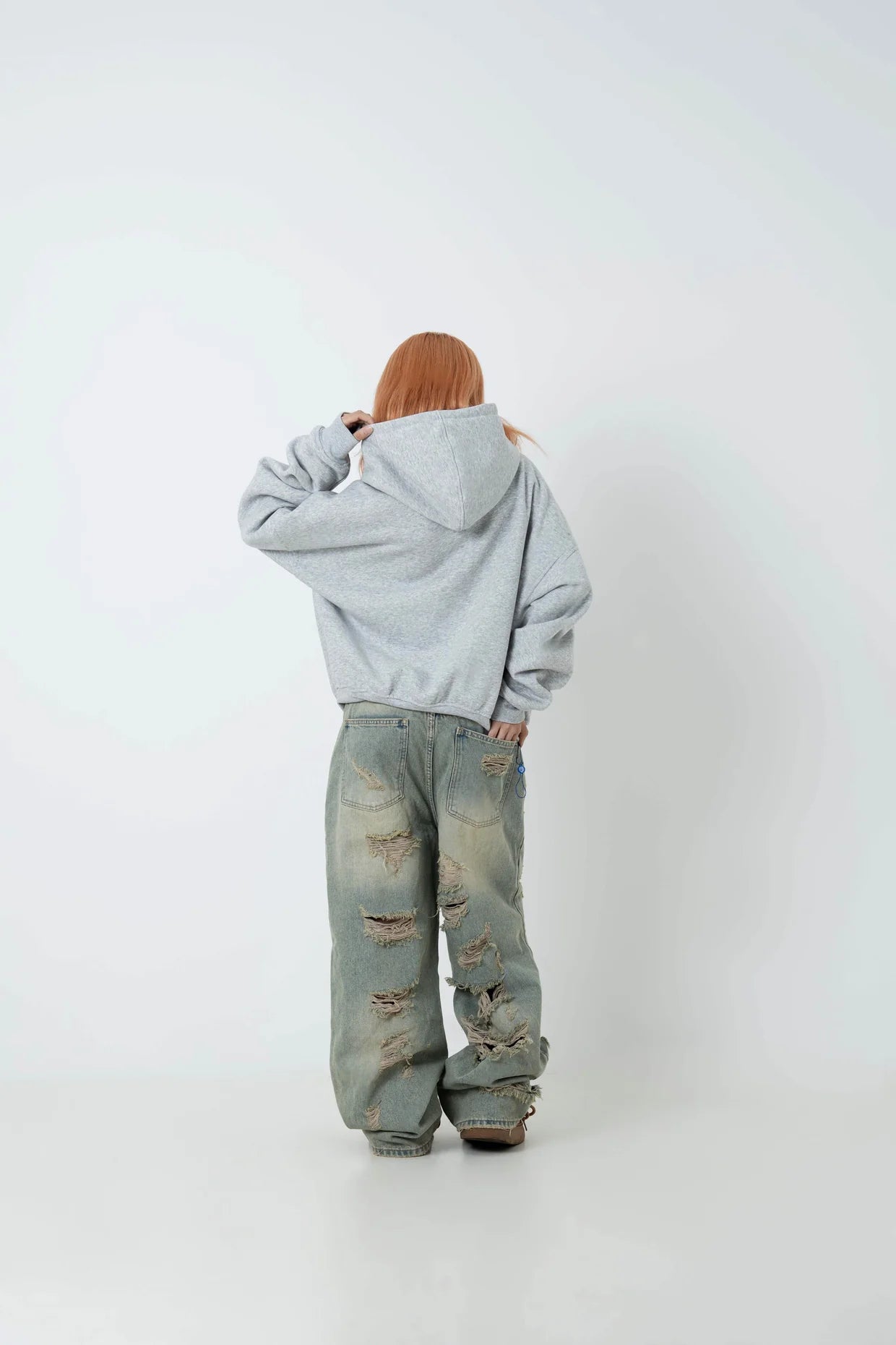 Baggy Denim Ripped Jeans